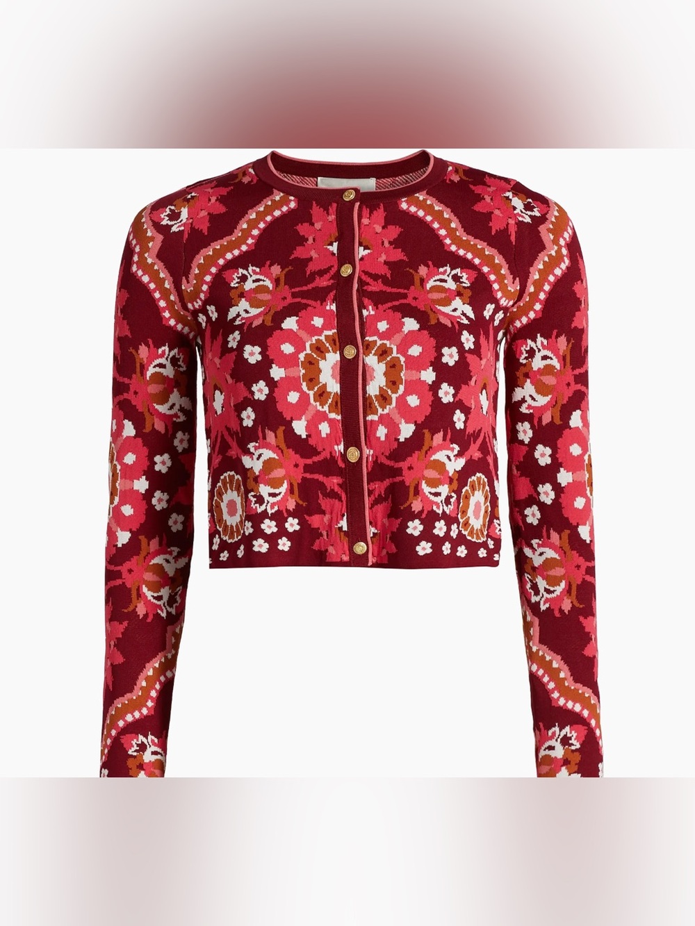 Cara Cara
Ila Patterned Knit Crop Cardigan size large